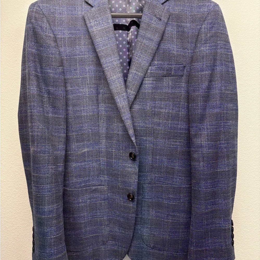 Murano Blue Plaid Blazer (slim fit)